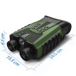 TV, Audio-Video si Foto - Optica, astronomie si metrologie - Optica si astronomie - Binocluri & lunete - Binoclu Digital CLC SmartGear Verde, Night Vision, 15MP, 2.5K, Zoom 4X+8X, LCD 3", IR 7 trepte, 128GB, 5200mAh, USB-C - Infinity.ro
