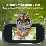 TV, Audio-Video si Foto - Optica, astronomie si metrologie - Optica si astronomie - Binocluri & lunete - Binoclu Digital CLC SmartGear 2.5K UHD, 40MP, Zoom 10X+8X, IR 850nm, 300m, LCD 3", 32GB, 2500mAh, vanatoare, camping - Infinity.ro