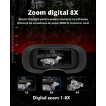 TV, Audio-Video si Foto - Optica, astronomie si metrologie - Optica si astronomie - Binocluri & lunete - Binoclu Digital CLC SmartGear Verde, Night Vision, 15MP, 2.5K, Zoom 4X+8X, LCD 3", IR 7 trepte, 128GB, 5200mAh, USB-C - Infinity.ro