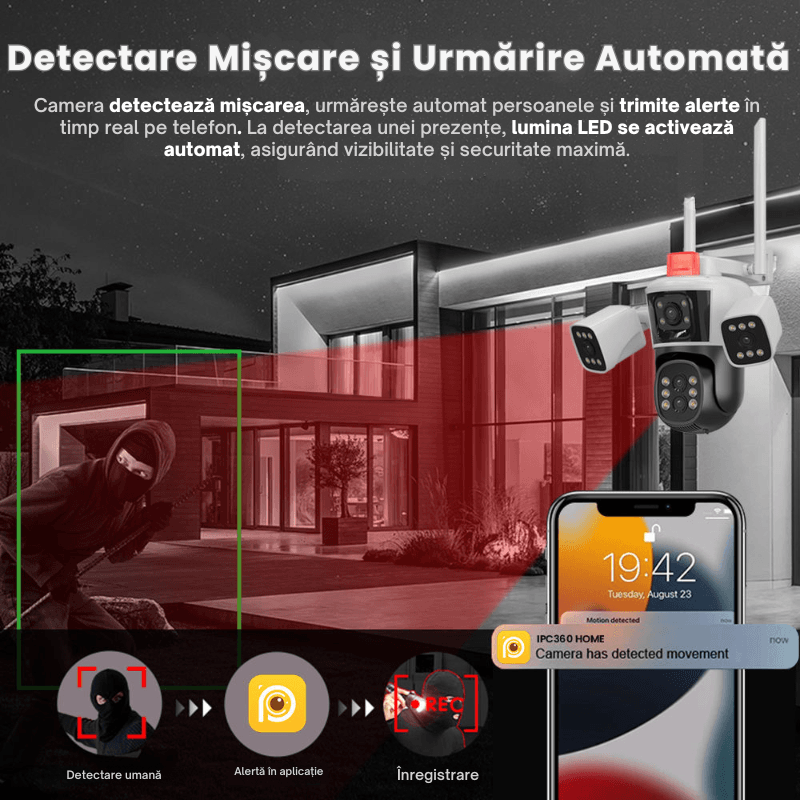 Casa si Gradina - Electrice - Smart Home - Camere de supraveghere - Camera Supraveghere 8K 16MP Zoom 10X CLC SmartGear, Auto-Tracking, Nocturna Color, WiFi, Audio, IP66, SD+Cloud - Infinity.ro