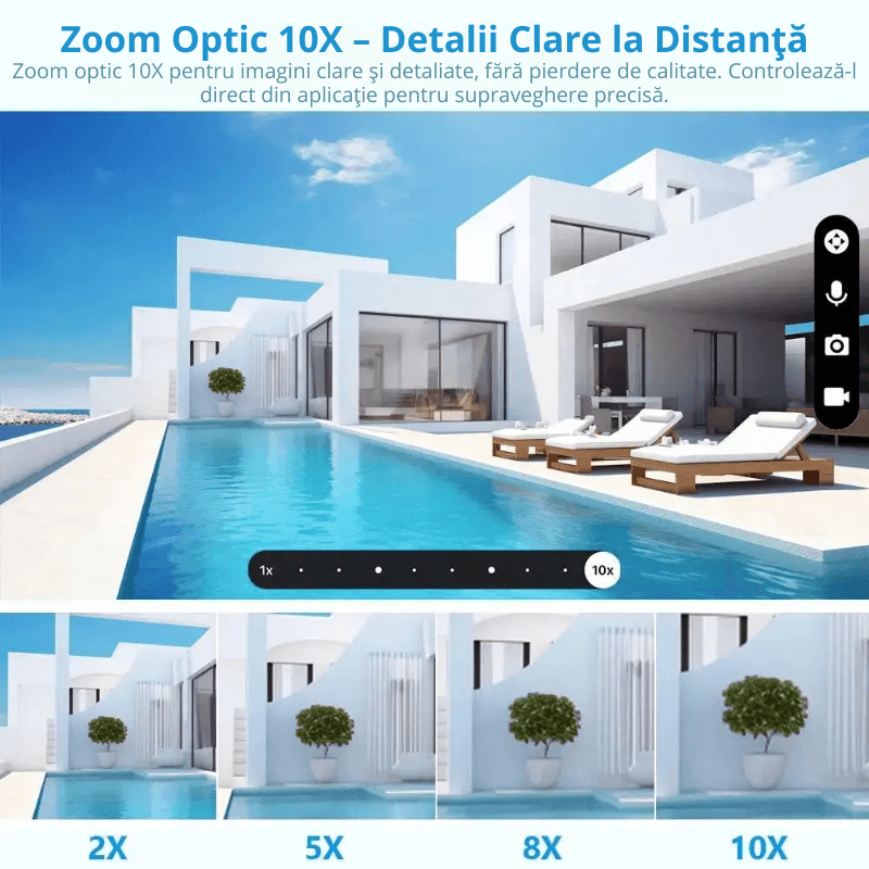 Casa si Gradina - Electrice - Smart Home - Camere de supraveghere - Camera Supraveghere 8K 16MP Zoom 10X CLC SmartGear, Auto-Tracking, Nocturna Color, WiFi, Audio, IP66, SD+Cloud - Infinity.ro