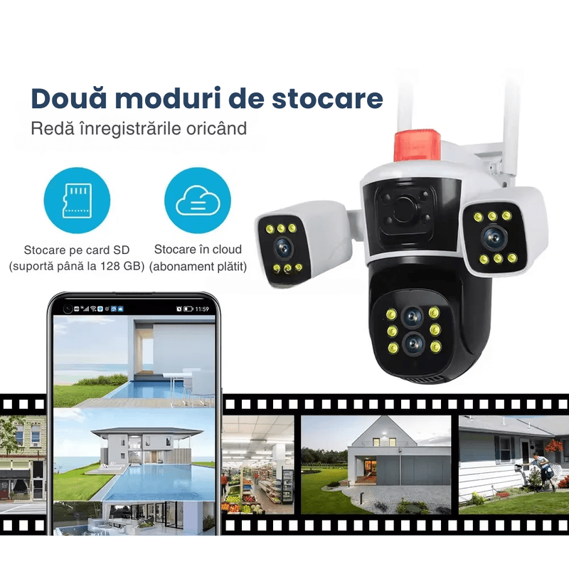 Casa si Gradina - Electrice - Smart Home - Camere de supraveghere - Camera Supraveghere 8K 16MP Zoom 10X CLC SmartGear, Auto-Tracking, Nocturna Color, WiFi, Audio, IP66, SD+Cloud - Infinity.ro