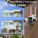 Casa si Gradina - Electrice - Smart Home - Camere de supraveghere - Camera Supraveghere 8K 16MP Zoom 10X CLC SmartGear, Auto-Tracking, Nocturna Color, WiFi, Audio, IP66, SD+Cloud - Infinity.ro