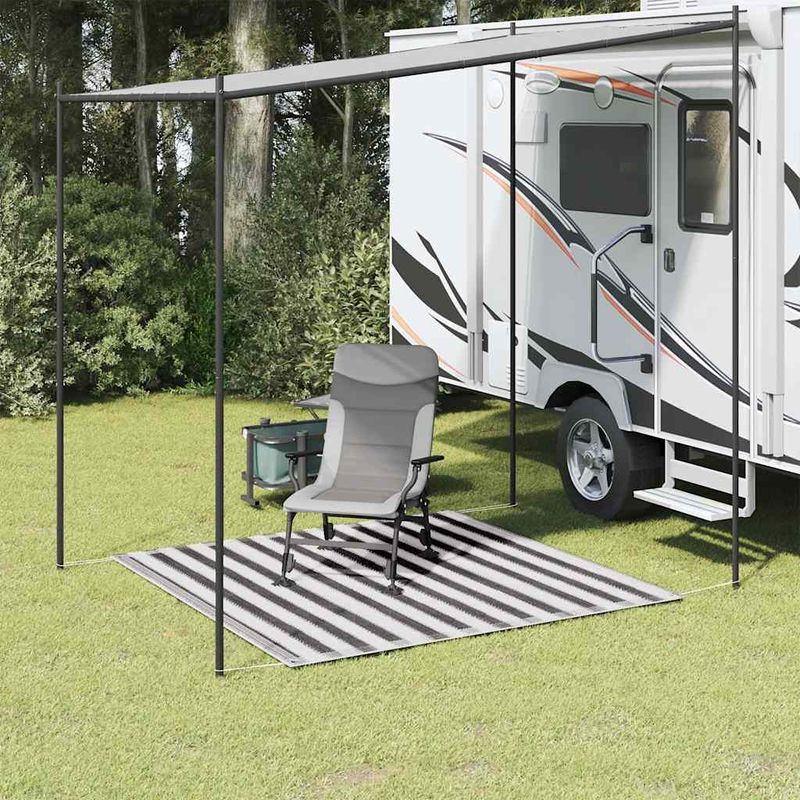 Sport si Outdoor - Camping - Accesorii corturi - Covor pentru cort, antracit si alb, 200x200 cm - Infinity.ro