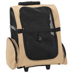 Petshop - Accesorii petshop - Culcusuri si custi - Genti si articole transport - Carucior pentru animale de companie 3 in 1, design nisipos, 48x32x57 cm, material Oxford - Infinity.ro
