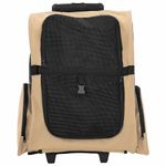 Petshop - Accesorii petshop - Culcusuri si custi - Genti si articole transport - Carucior pentru animale de companie 3 in 1, design nisipos, 48x32x57 cm, material Oxford - Infinity.ro