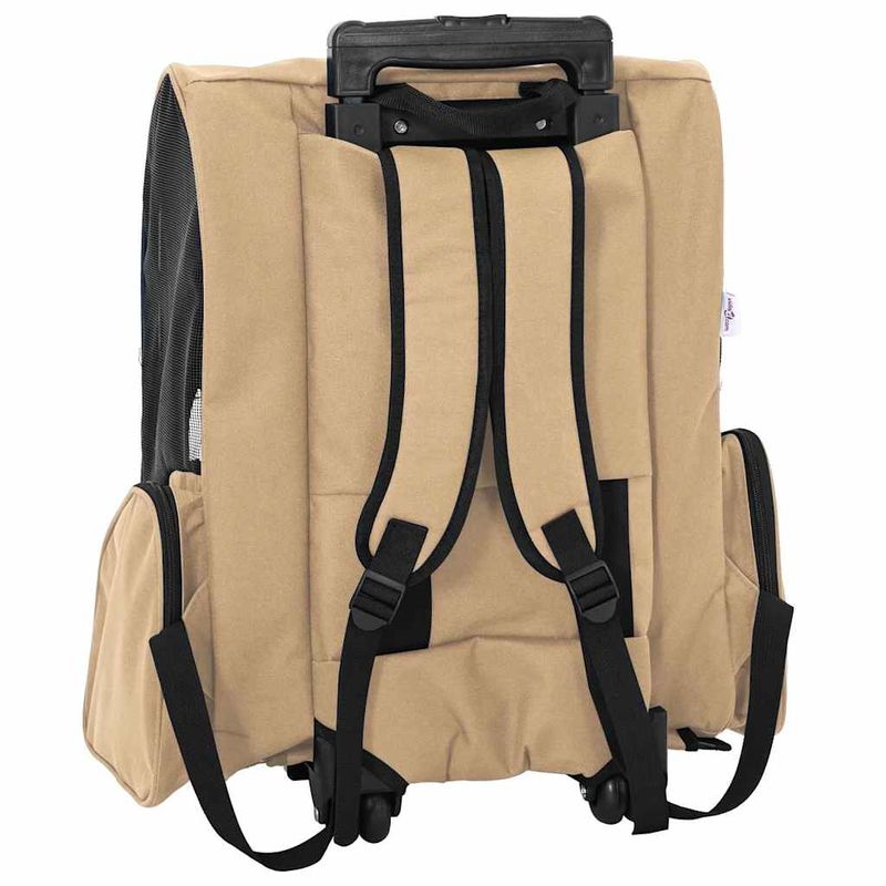 Petshop - Accesorii petshop - Culcusuri si custi - Genti si articole transport - Carucior pentru animale de companie 3 in 1, design nisipos, 48x32x57 cm, material Oxford - Infinity.ro