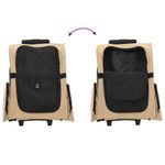 Petshop - Accesorii petshop - Culcusuri si custi - Genti si articole transport - Carucior pentru animale de companie 3 in 1, design nisipos, 48x32x57 cm, material Oxford - Infinity.ro