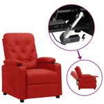 Casa si Gradina - Mobilier - Scaune si fotolii - Fotolii - Fotoliu cu ridicare pe verticala, rosu vin, piele ecologica - Infinity.ro