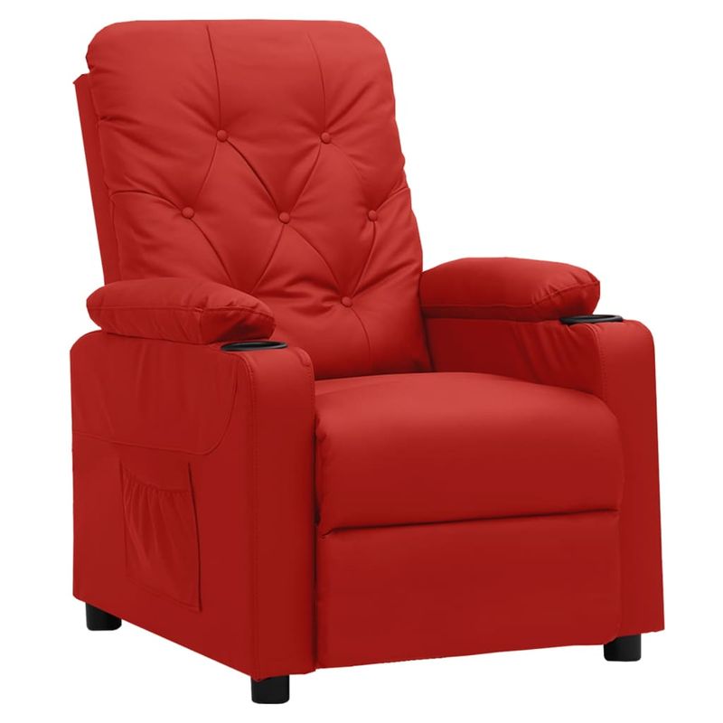 Casa si Gradina - Mobilier - Scaune si fotolii - Fotolii - Fotoliu cu ridicare pe verticala, rosu vin, piele ecologica - Infinity.ro