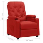 Casa si Gradina - Mobilier - Scaune si fotolii - Fotolii - Fotoliu cu ridicare pe verticala, rosu vin, piele ecologica - Infinity.ro