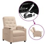 Casa si Gradina - Mobilier - Scaune si fotolii - Fotolii - Fotoliu cu ridicare, crem, material textil - Infinity.ro