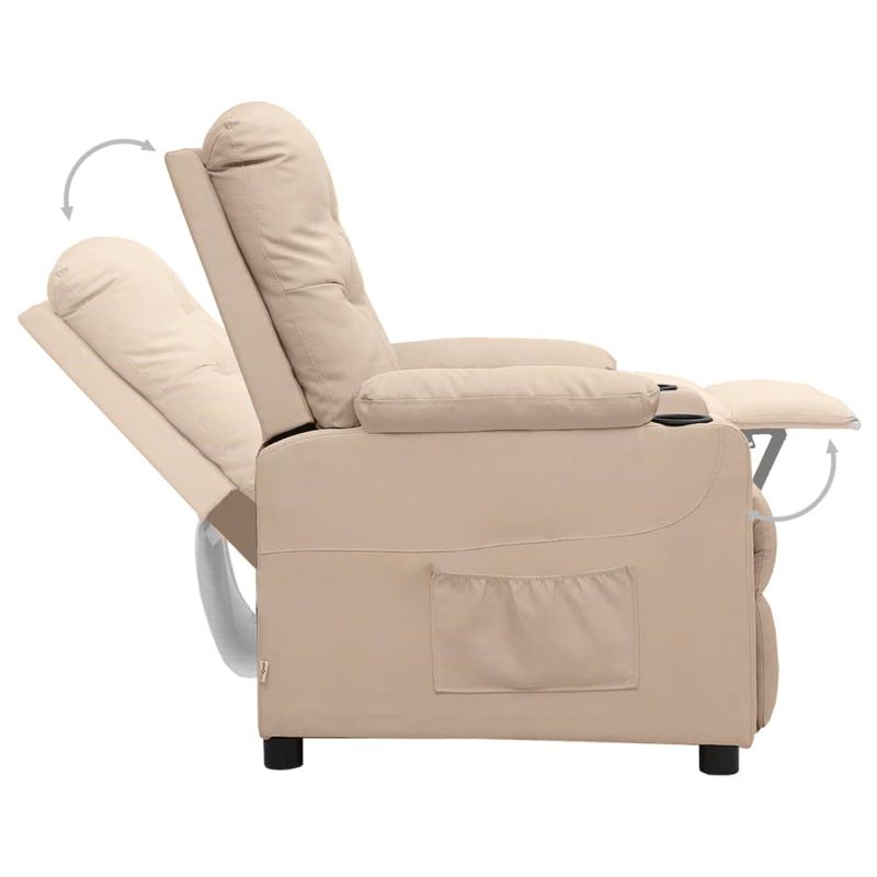 Casa si Gradina - Mobilier - Scaune si fotolii - Fotolii - Fotoliu cu ridicare, crem, material textil - Infinity.ro