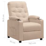 Casa si Gradina - Mobilier - Scaune si fotolii - Fotolii - Fotoliu cu ridicare, crem, material textil - Infinity.ro
