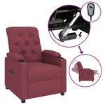 Casa si Gradina - Mobilier - Scaune si fotolii - Fotolii - Fotoliu rabatabil electric, rosu vin, material textil - Infinity.ro