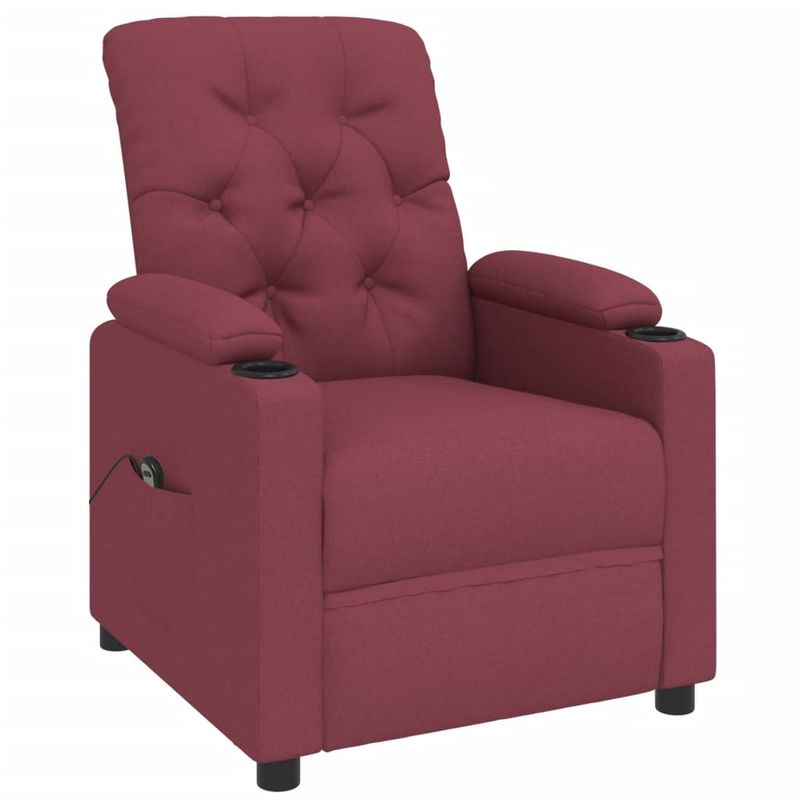 Casa si Gradina - Mobilier - Scaune si fotolii - Fotolii - Fotoliu rabatabil electric, rosu vin, material textil - Infinity.ro