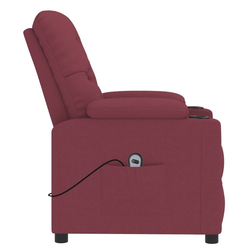 Casa si Gradina - Mobilier - Scaune si fotolii - Fotolii - Fotoliu rabatabil electric, rosu vin, material textil - Infinity.ro