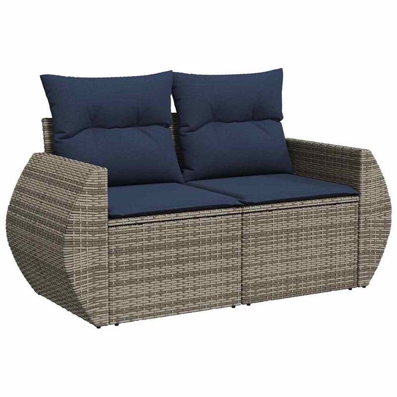 Casa si Gradina - Gradina si terasa - Mobilier exterior - Seturi mobila gradina - Set canapele de gradina cu perne, 8 piese, gri, poliratan - Infinity.ro