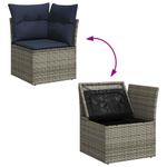 Casa si Gradina - Gradina si terasa - Mobilier exterior - Seturi mobila gradina - Set canapele de gradina cu perne, 8 piese, gri, poliratan - Infinity.ro