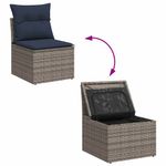 Casa si Gradina - Gradina si terasa - Mobilier exterior - Seturi mobila gradina - Set canapea de gradina cu perne, 4 piese, gri, poliratan - Infinity.ro