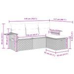 Casa si Gradina - Gradina si terasa - Mobilier exterior - Seturi mobila gradina - Set canapea de gradina cu perne, 4 piese, gri, poliratan - Infinity.ro