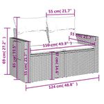 Casa si Gradina - Gradina si terasa - Mobilier exterior - Seturi mobila gradina - Set canapea de gradina cu perne, 4 piese, gri, poliratan - Infinity.ro