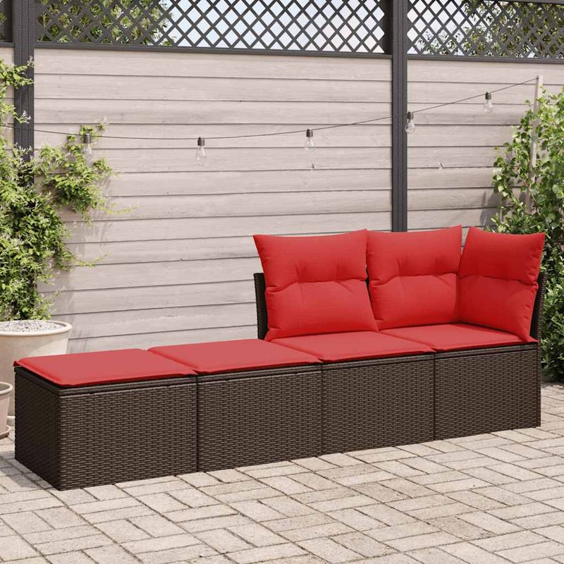 Casa si Gradina - Gradina si terasa - Mobilier exterior - Seturi mobila gradina - Set canapele de gradina, 2 piese, cu perne, maro poliratan maro - Infinity.ro
