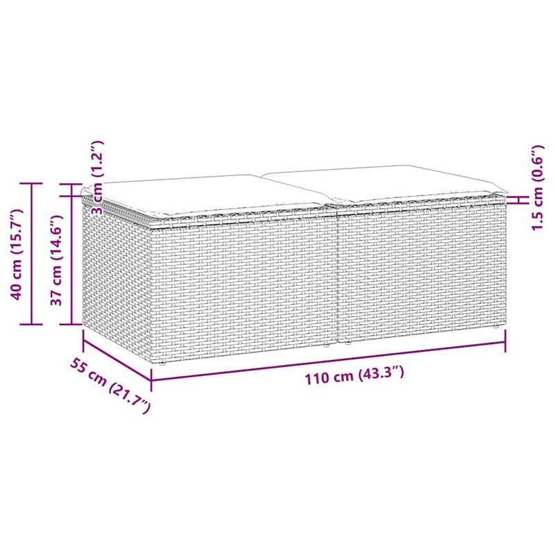 Casa si Gradina - Gradina si terasa - Mobilier exterior - Seturi mobila gradina - Set canapele de gradina, 2 piese, cu perne, maro poliratan maro - Infinity.ro