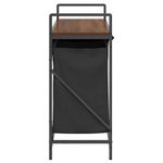 Casa si Gradina - Sanitare - Suporturi si accesorii baie - Accesorii baie - Cos de rufe 3 compartimente cu raft stejar maro - Infinity.ro