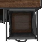 Casa si Gradina - Sanitare - Suporturi si accesorii baie - Accesorii baie - Cos de rufe 3 compartimente cu raft stejar maro - Infinity.ro