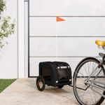 Petshop - Accesorii petshop - Culcusuri si custi - Genti si articole transport - Remorca bicicleta animale companie, negru, textil oxford/fier - Infinity.ro