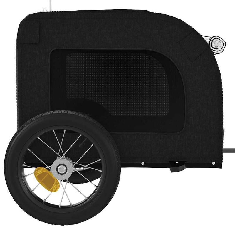 Petshop - Accesorii petshop - Culcusuri si custi - Genti si articole transport - Remorca bicicleta animale companie, negru, textil oxford/fier - Infinity.ro