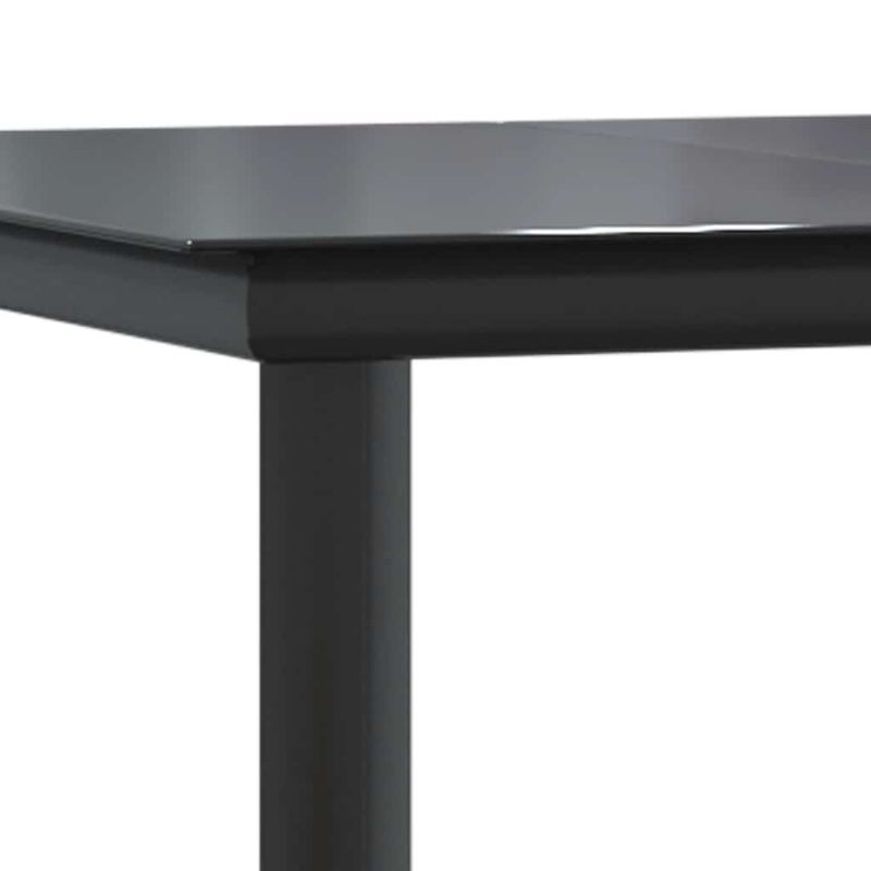 Casa si Gradina - Gradina si terasa - Mobilier exterior - Seturi mobila gradina - Set de sufragerie de gradina 9 piese sticla neagra polirattan - Infinity.ro