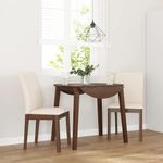 Casa si Gradina - Mobilier - Scaune si fotolii - Scaune - Scaune sufragerie cu perne 2 buc. cauciuc din lemn masiv maro - Infinity.ro