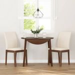 Casa si Gradina - Mobilier - Scaune si fotolii - Scaune - Scaune sufragerie cu perne 2 buc. cauciuc din lemn masiv maro - Infinity.ro
