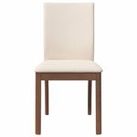 Casa si Gradina - Mobilier - Scaune si fotolii - Scaune - Scaune sufragerie cu perne 2 buc. cauciuc din lemn masiv maro - Infinity.ro