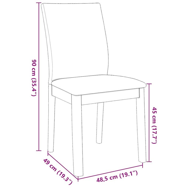 Casa si Gradina - Mobilier - Scaune si fotolii - Scaune - Scaune sufragerie cu perne 2 buc. cauciuc din lemn masiv maro - Infinity.ro