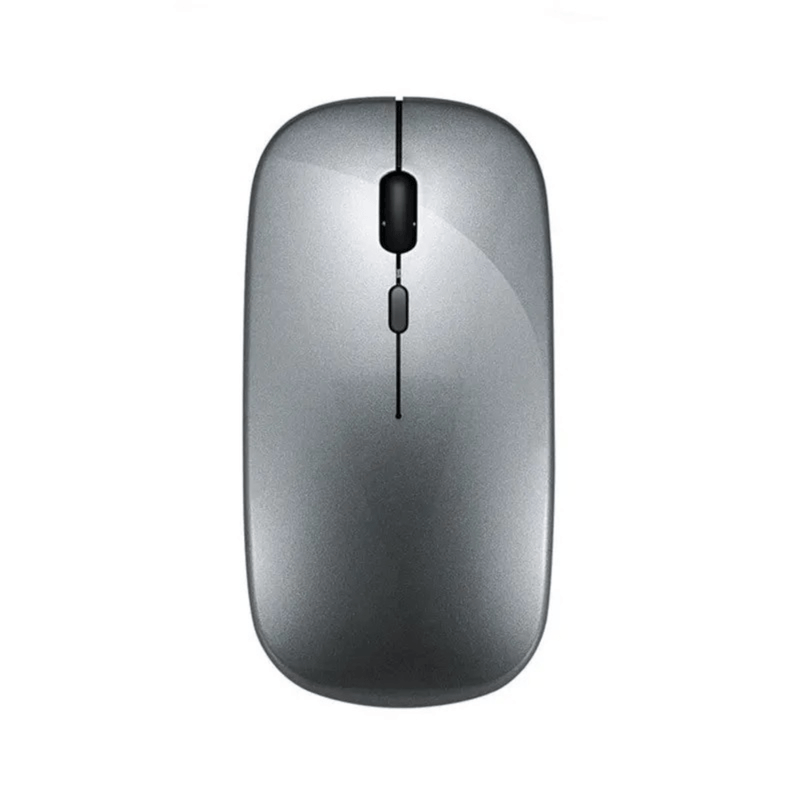 PC, gaming si accesorii - Periferice PC - Mouse - Mouse Wireless cu Incarcare USB RGB Mouse ergonomic silentios pentru laptop Bluetooth 5 si 2.4GHZ DPI Reglabil Gri ABYZ - Infinity.ro