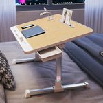 Laptop, Telefoane si Tablete - Laptopuri si accesorii - Accesorii Laptop - Standuri/Coolere notebook - Stand laptop tip masuta, reglabil, pliabil, 60x40cm, suport carte/tableta, sertar depozitare, Lemn - Infinity.ro