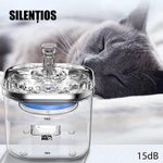 Petshop - Accesorii petshop - Castroane si adapatori - Dispenser apa automat Linomag® 2L, inox, filtrare si purificare, debit reglabil, pisici si caini, Transparent - Infinity.ro