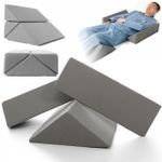 Casa si Gradina - Textile si covoare - Perne si pilote - Perne - Set 3 Perne Ortopedice Triunghiulare, Linomag®, Multifunctionale, Pentru Alinarea Durerilor de Spate,Post-Operatoriu Gri - Infinity.ro
