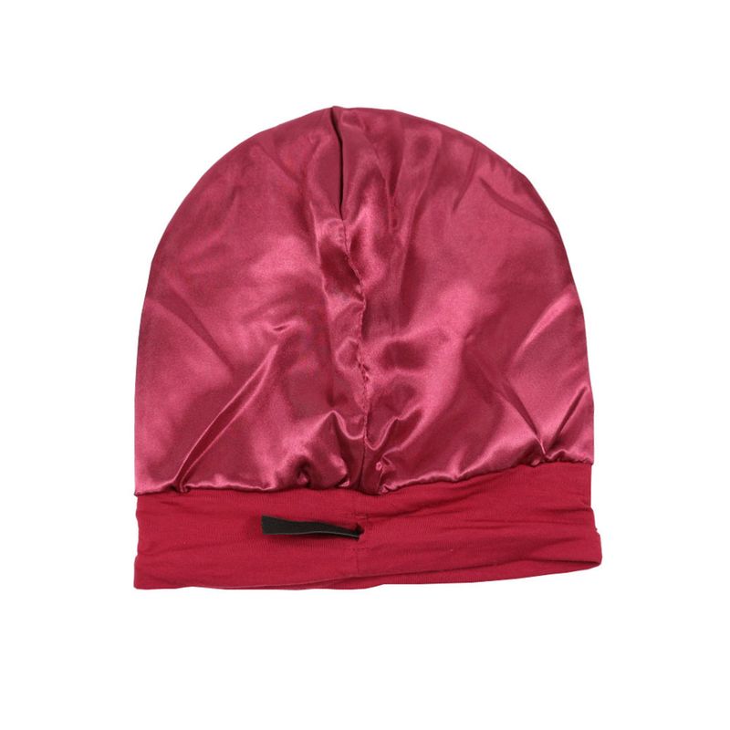 Fashion, accesorii si bijuterii - Femei - Accesorii femei - Accesorii pentru par femei - Boneta de noapte pentru protectie par cu interior din satin, Rosu Bordeaux - Rosu Bordeaux, Medium - Infinity.ro