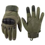 Sport si Outdoor - Echipament Sportiv - Accesorii echipament sportiv - Manusi sport - Manusi Tactice Combat, Touchscreen, Microfibra/Piele Eco, marime L, Verde Militar - Infinity.ro