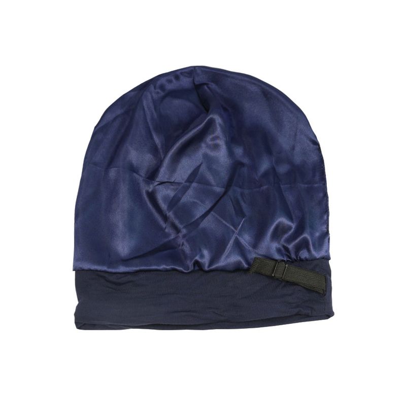 Fashion, accesorii si bijuterii - Femei - Accesorii femei - Accesorii pentru par femei - Boneta de noapte pentru protectie par cu interior din satin, Albastru Inchis - Albastru Inchis, Medium - Infinity.ro