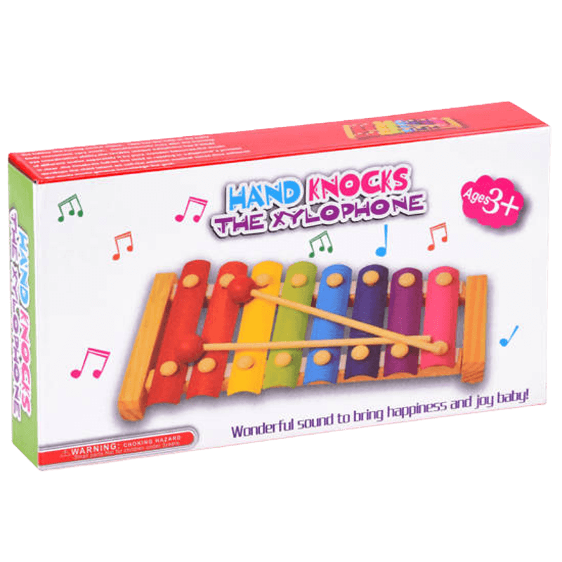 Jucarii, Copii si Bebe - Jucarii si jocuri - Jucarii de rol - Instrumente muzicale de jucarie - Instrument muzical de jucarie pentru copii, Xilofon cu 8 tonuri, din lemn si metal, + 3 ani, EduJucarii - Infinity.ro