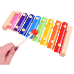 Jucarii, Copii si Bebe - Jucarii si jocuri - Jucarii de rol - Instrumente muzicale de jucarie - Instrument muzical de jucarie pentru copii, Xilofon cu 8 tonuri, din lemn si metal, + 3 ani, EduJucarii - Infinity.ro
