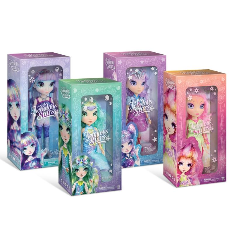 Jucarii, Copii si Bebe - Jucarii si jocuri - Papusi si accesorii - Papusi - Papusa de colectie, Nebulous Star, personaj Isadora, cu par colorat si accesorii magice, 38 cm - Infinity.ro