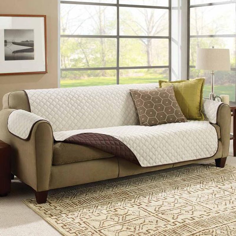 Casa si Gradina - Textile si covoare - Lenjerii de pat - Huse pilote - Husa Textila de Protectie pentru Canapea cu 2 locuri, Dubla Fata, Reversibila - Infinity.ro