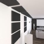 Casa si Gradina - Constructii - Termoizolatii - Termoizolatii si accesorii - Burete pentru Izolare Acustica, 50 x 100 cm, Negru – Absorbtie Eficienta a Zgomotului si Reducerea Ecoului! - Infinity.ro