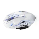 PC, gaming si accesorii - Periferice PC - Mouse - Mouse Wireless ABYZ™ Q13 Butoane Silentioase Multi-Device 6 butoane programabile Gaming RGB 2.4GHz DPI 1600 Fara fir Alb - Infinity.ro